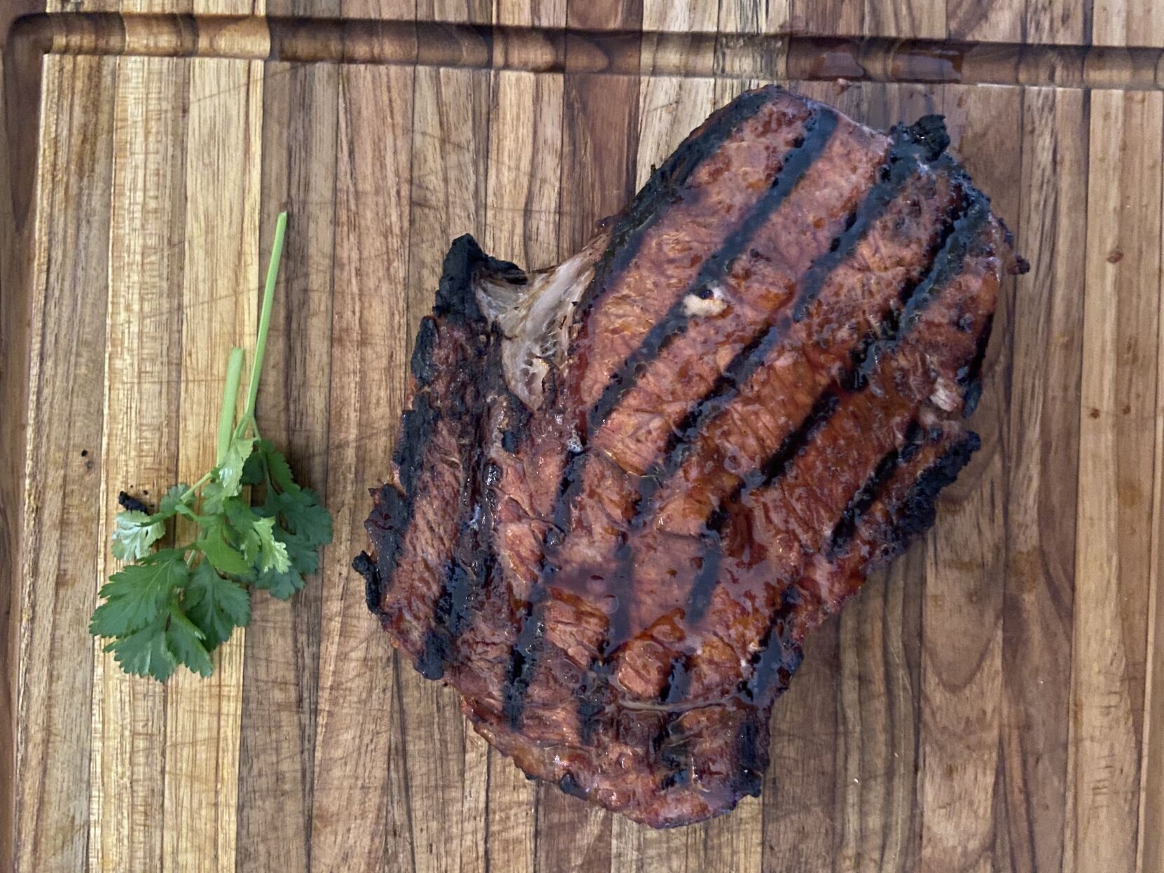 JeanMarie Brownson: Red Chile Grilled steak with mushrooms and shishito peppers